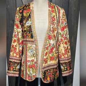 Vineet Bahl Anthropologie  Floral Embroidered Blazer Women's Size XS